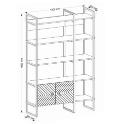 Open Boekenkast Diane-walnoot -Collectie Slaapkamermeubels Ontwerp zonder titel 2023 02 13T155936.523 f9d9