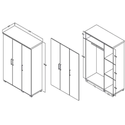 Kleerkast Nikkie 120 Cm-sonoma Eik -Collectie Slaapkamermeubels Ontwerp zonder titel 2023 03 10T115204.869 669d
