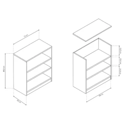 Boekenkast Stacy 72 Cm 2 Legplanken-sonoma Eik -Collectie Slaapkamermeubels Ontwerp zonder titel 2023 03 14T103846.030 52d3