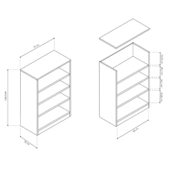Boekenkast Stacy 72 Cm 3 Legplanken-sonoma Eik -Collectie Slaapkamermeubels Ontwerp zonder titel 2023 03 14T111036.354 36fa