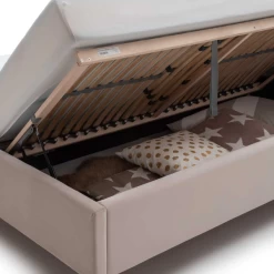 Tweepersoonsbed Janice Met Opbergruimte 160x200cm - Beige/chroom -Collectie Slaapkamermeubels Ontwerp zonder titel 2023 03 17T144041.334 5ad3