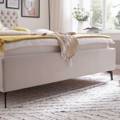 Tweepersoonsbed Janice Met Opbergruimte 160x200cm - Beige/zwart -Collectie Slaapkamermeubels Ontwerp zonder titel 2023 03 17T145858.055 9a02