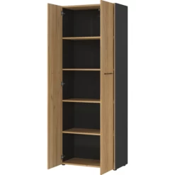 Archiefkast Robert 196 Cm 2 Deuren - Antraciet/eik