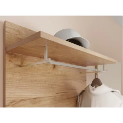 Wandkapstok Abby Met 5 Haken En Kledingroede - Eik 11 Wandkapstok Abby Met 5 Haken En Kledingroede - Eik -Collectie Slaapkamermeubels Ontwerp zonder titel 2023 03 20T135628.095 e35e