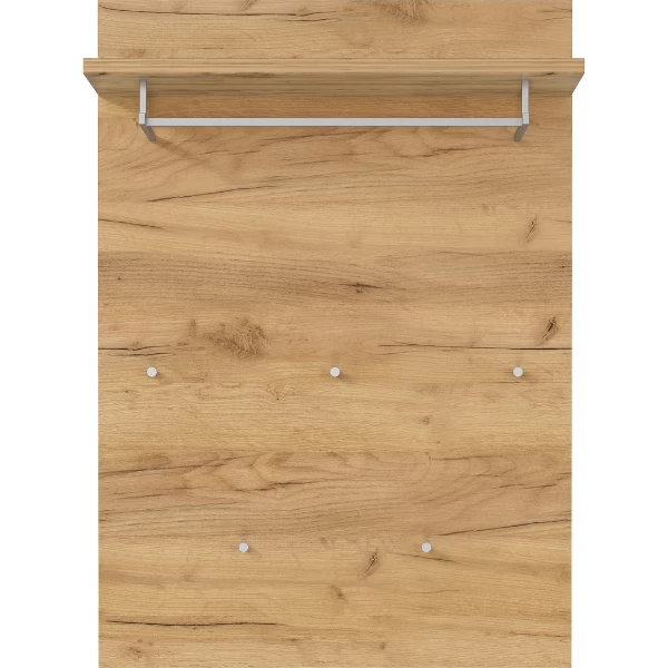 Wandkapstok Abby Met 5 Haken En Kledingroede - Eik 8 Wandkapstok Abby Met 5 Haken En Kledingroede - Eik - Afbeelding 6