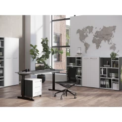 Ladeblok Jetta Met 3 Lades - Antraciet/wit -Collectie Slaapkamermeubels Ontwerp zonder titel 2023 03 21T105628.369 3c9f