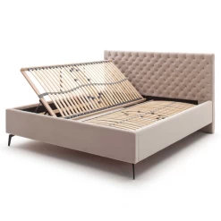 Tweepersoonsbed Janice Met Opbergruimte 180x200cm - Beige/zwart -Collectie Slaapkamermeubels Ontwerp zonder titel 2023 03 21T160908.425 11eb