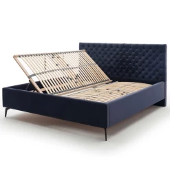 Tweepersoonsbed Janice Met Opbergruimte 160x200cm - Donkerblauw/zwart -Collectie Slaapkamermeubels Ontwerp zonder titel 2023 03 21T165538.897 5b27