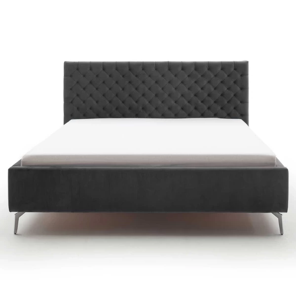 Tweepersoonsbed Janice Met Opbergruimte 160x200cm - Antraciet/chroom 13 Tweepersoonsbed Janice Met Opbergruimte 160x200cm - Antraciet/chroom - Afbeelding 11