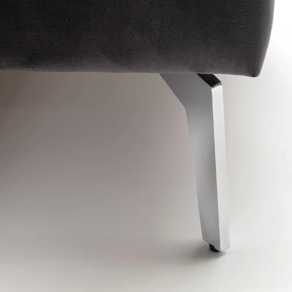 Tweepersoonsbed Janice Met Opbergruimte 180x200cm - Antraciet/chroom 8 Tweepersoonsbed Janice Met Opbergruimte 180x200cm - Antraciet/chroom - Afbeelding 6