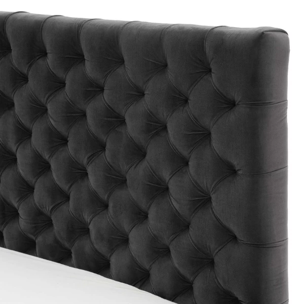 Tweepersoonsbed Janice Met Opbergruimte 180x200cm - Antraciet/chroom 9 Tweepersoonsbed Janice Met Opbergruimte 180x200cm - Antraciet/chroom - Afbeelding 7