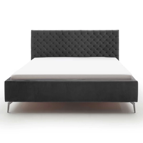 Tweepersoonsbed Janice Met Opbergruimte 180x200cm - Antraciet/chroom 13 Tweepersoonsbed Janice Met Opbergruimte 180x200cm - Antraciet/chroom - Afbeelding 11