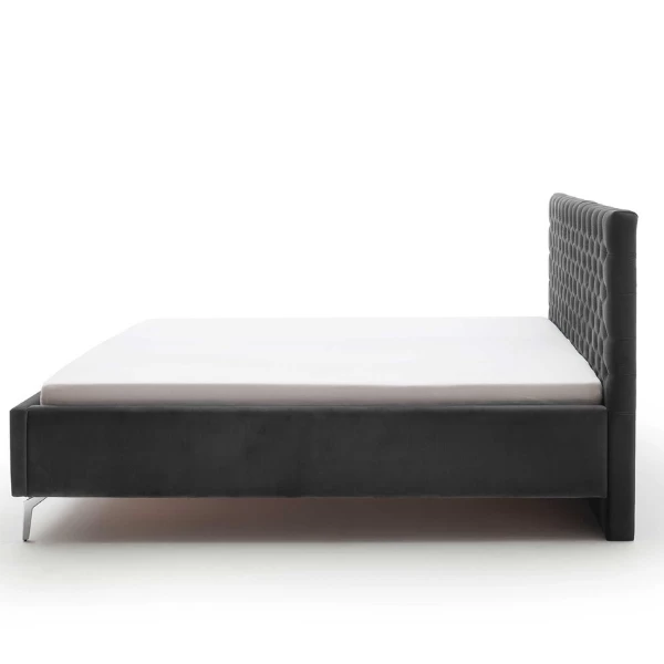 Tweepersoonsbed Janice Met Opbergruimte 180x200cm - Antraciet/chroom 12 Tweepersoonsbed Janice Met Opbergruimte 180x200cm - Antraciet/chroom - Afbeelding 10