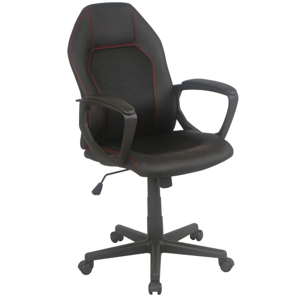 Bureaustoel Anuna-matzwart/rood 3 Bureaustoel Anuna-matzwart/rood