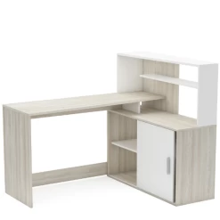 Bureau Brigitte-Shannon Eik/mat Wit -Collectie Slaapkamermeubels Ontwerp zonder titel 2023 04 03T163255.192 88dd