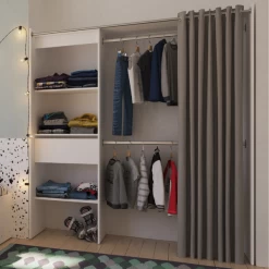 Verlengbare Kleerkast Boutique 114/168 Cm-mat Wit