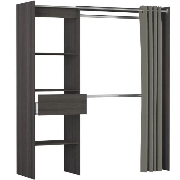 Verlengbare Kleerkast Boutique 114/168 Cm-Vulcano Eik 7 Verlengbare Kleerkast Boutique 114/168 Cm-Vulcano Eik - Afbeelding 5