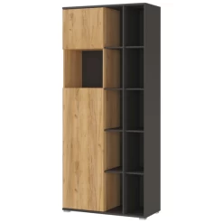 Archiefkast Fiene Met 2 Deuren En 15 Vakken - Antraciet/eik 10 Archiefkast Fiene Met 2 Deuren En 15 Vakken - Antraciet/eik -Collectie Slaapkamermeubels Ontwerp zonder titel 2023 04 11T144211.935 6523