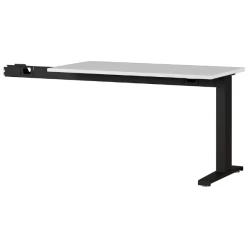 Verlengstuk Voor Bureau Osmond 113cm - Grijs/zwart