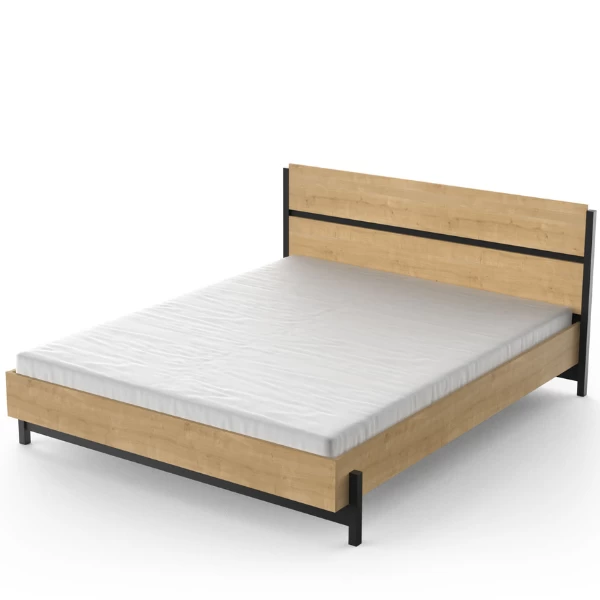 Bed Craig 160x200 Cm-Hamilton Eik/matzwart 9 Bed Craig 160x200 Cm-Hamilton Eik/matzwart - Afbeelding 7