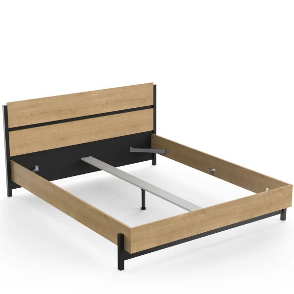 Bed Craig 160x200 Cm-Hamilton Eik/matzwart 6 Bed Craig 160x200 Cm-Hamilton Eik/matzwart - Afbeelding 4