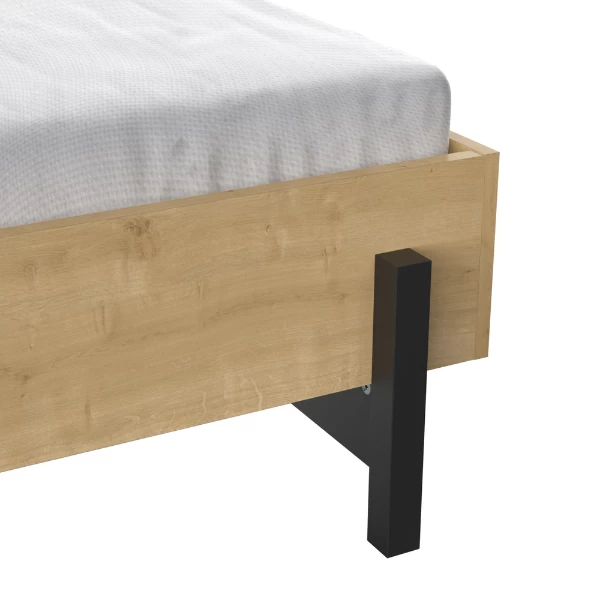 Bed Craig 160x200 Cm-Hamilton Eik/matzwart 7 Bed Craig 160x200 Cm-Hamilton Eik/matzwart - Afbeelding 5