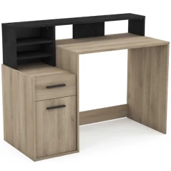 Bureau Delfien-Kronberg Eik/Sidewalk Zwart -Collectie Slaapkamermeubels Ontwerp zonder titel 2023 04 12T094125.505 37dd