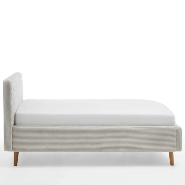 Bed Madras 140x200cm Met Opbergruimte Ribfluweel - Beige 12 Bed Madras 140x200cm Met Opbergruimte Ribfluweel - Beige - Afbeelding 10