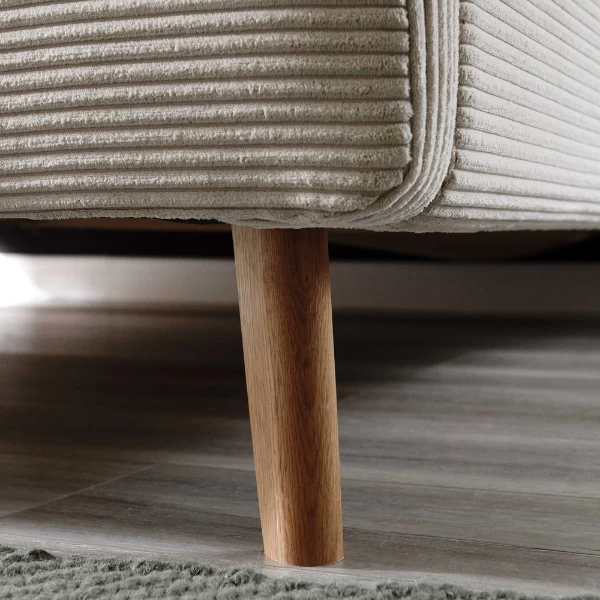 Bed Madras 140x200cm Met Opbergruimte Ribfluweel - Beige 9 Bed Madras 140x200cm Met Opbergruimte Ribfluweel - Beige - Afbeelding 7