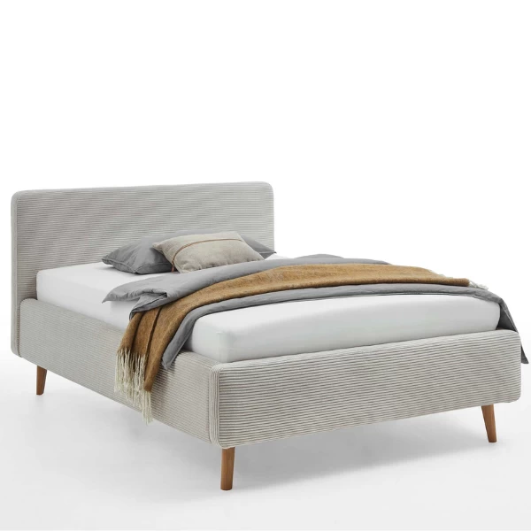 Bed Madras 140x200cm Met Opbergruimte Ribfluweel - Beige 8 Bed Madras 140x200cm Met Opbergruimte Ribfluweel - Beige - Afbeelding 6