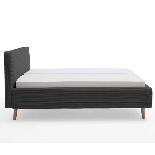 Tweepersoonsbed Madras 180x200cm Ribfluweel - Antraciet 7 Tweepersoonsbed Madras 180x200cm Ribfluweel - Antraciet - Afbeelding 5