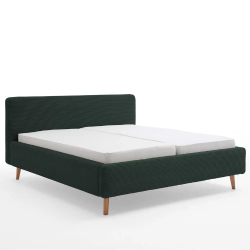 Tweepersoonsbed Madras 180x200cm Ribfluweel - Donkergroen 5 Tweepersoonsbed Madras 180x200cm Ribfluweel - Donkergroen - Afbeelding 3