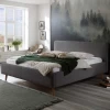 Tweepersoonsbed Madras 180x200cm Ribfluweel - Grijs