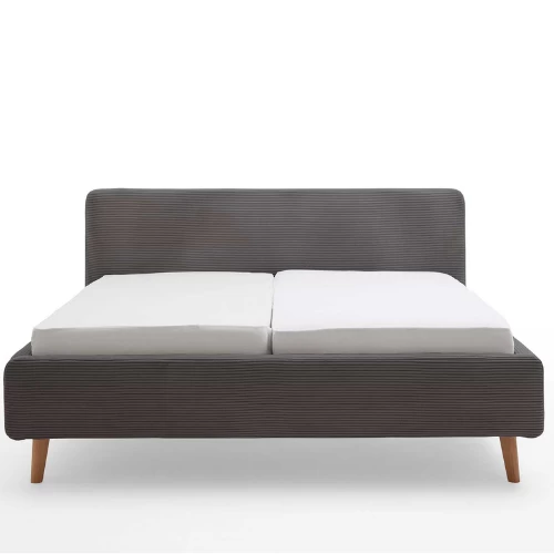 Bed Madras 160x200cm Met Opbergruimte Ribfluweel - Grijs 8 Bed Madras 160x200cm Met Opbergruimte Ribfluweel - Grijs - Afbeelding 6