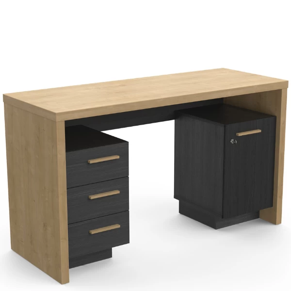 Bureau James-Hamilton Eik/gestructureerd Zwart 8 Bureau James-Hamilton Eik/gestructureerd Zwart - Afbeelding 6