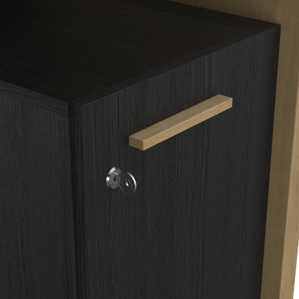 Bureau James-Hamilton Eik/gestructureerd Zwart 4 Bureau James-Hamilton Eik/gestructureerd Zwart - Afbeelding 2