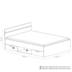 Bed Micheline 140 X 190 Cm-mat Wit -Collectie Slaapkamermeubels Ontwerp zonder titel 2023 04 25T113227.720 7c0b