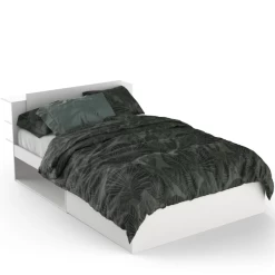 Bed Maura Met Opbergruimte 140 X 190cm/200 Cm-mat Wit