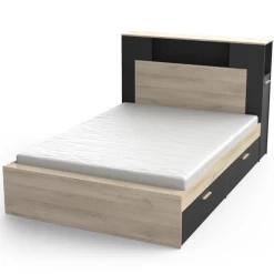 Bed Liva 140 X 190 Cm/200 Cm-Kronberg Eik/matzwart -Collectie Slaapkamermeubels Ontwerp zonder titel 2023 04 27T091348.690 0a3f