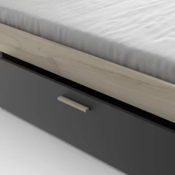 Bed Liva 140 X 190 Cm/200 Cm-Kronberg Eik/matzwart -Collectie Slaapkamermeubels Ontwerp zonder titel 2023 04 27T092329.827 46c4