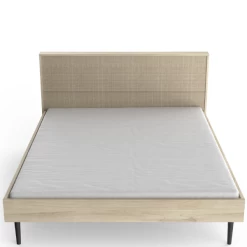 Bed Sayuri 160 X 200 Cm-Kronberg Eik/wicker -Collectie Slaapkamermeubels Ontwerp zonder titel 2023 05 10T093451.738 42f3