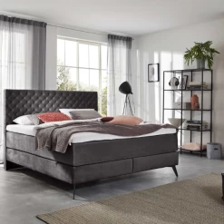 Tweepersoonsboxspring Janice 180x200cm - Antraciet -Collectie Slaapkamermeubels Ontwerp zonder titel 2023 05 12T144127.782 616b