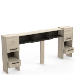 Verlengbaar Hoofbord Waylon 2 Draaideuren, 2 Lades En 5 Open Vakken-Kronberg Eik/Waterford Eik -Collectie Slaapkamermeubels Ontwerp zonder titel 2023 05 12T144822.274 ee4f