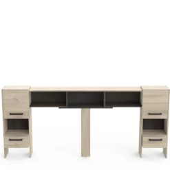 Verlengbaar Hoofbord Waylon 2 Draaideuren, 2 Lades En 5 Open Vakken-Kronberg Eik/Waterford Eik -Collectie Slaapkamermeubels Ontwerp zonder titel 2023 05 12T144902.639 bab0