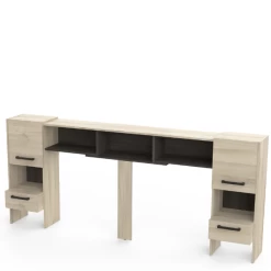 Verlengbaar Hoofbord Waylon 2 Draaideuren, 2 Lades En 5 Open Vakken-Kronberg Eik/Waterford Eik -Collectie Slaapkamermeubels Ontwerp zonder titel 2023 05 12T145015.682 e1e3