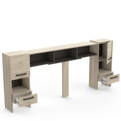 Verlengbaar Hoofbord Waylon 2 Draaideuren, 2 Lades En 5 Open Vakken-Kronberg Eik/Waterford Eik -Collectie Slaapkamermeubels Ontwerp zonder titel 2023 05 12T145051.810 9ea2