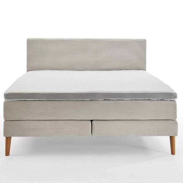 Boxspring Sirocco 140x200cm Ribfluweel - Beige 9 Boxspring Sirocco 140x200cm Ribfluweel - Beige - Afbeelding 7