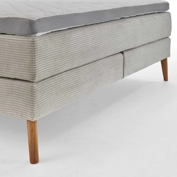 Boxspring Sirocco 160x200cm Ribfluweel - Beige 5 Boxspring Sirocco 160x200cm Ribfluweel - Beige - Afbeelding 3