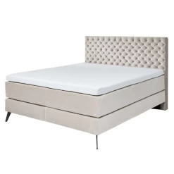 Tweepersoonsboxspring Janice 200x200cm - Beige -Collectie Slaapkamermeubels Ontwerp zonder titel 2023 05 15T153001.911 c1ac