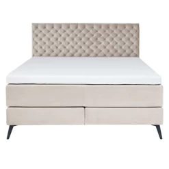 Tweepersoonsboxspring Janice 200x200cm - Beige -Collectie Slaapkamermeubels Ontwerp zonder titel 2023 05 15T153034.208 af69